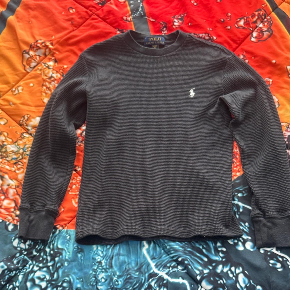Polo Ralph Lauren Black Long Sleeve Thermal Shirt